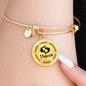 Zodiac Sign Pisces Bangle, Personalize with name, message, words