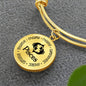 Zodiac Sign Pisces Bangle, Personalize with name, message, words