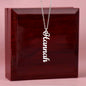 Pisces Custom Created Name Necklace with Personalized Message