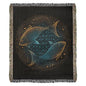 Pisces Woven Tapestry Throw Blanket, Gift for Pisces, Zodiac Pisces, Birthday Gift
