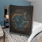 Pisces Woven Tapestry Throw Blanket, Gift for Pisces, Zodiac Pisces, Birthday Gift