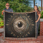 All Seeing Eye Tapestry Woven Throw Blanket, Esoteric, Mystic, Alchemy, Metaphysical, Hermetic, Occult Gift, Heirloom Cotton Yarn Woven
