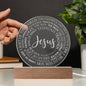 Jesus Names Engraved Acrylic Plaque, Living Room Decor, Kid's Room, Homeschool Decor