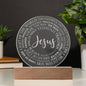Jesus Names Engraved Acrylic Plaque, Living Room Decor, Kid's Room, Homeschool Decor