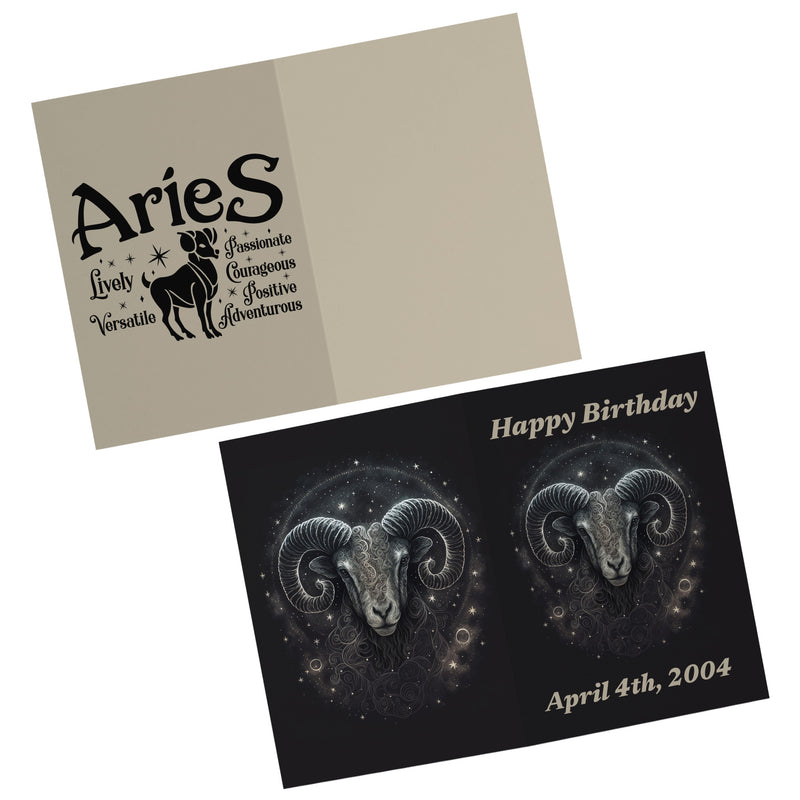 Aries Special Day Message Card - Personalize It - We Mail It for You!