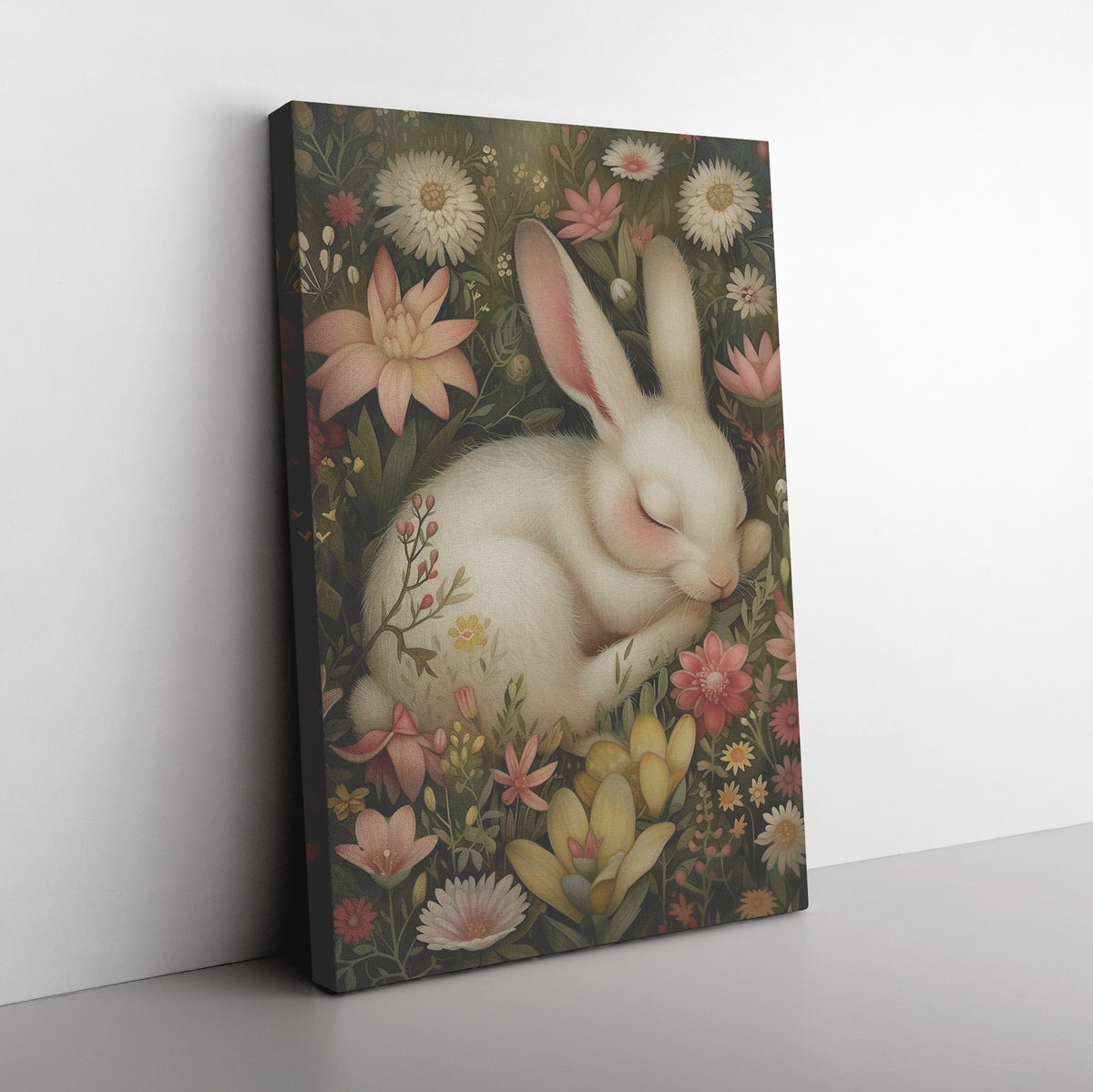 Dreamy Baby Rabbit Canvas Art