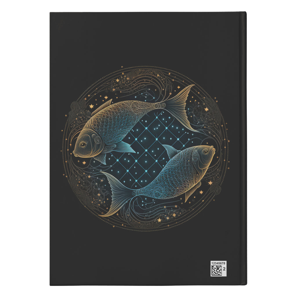 Pisces Zodiac Sign Hardcover Journal Notebook