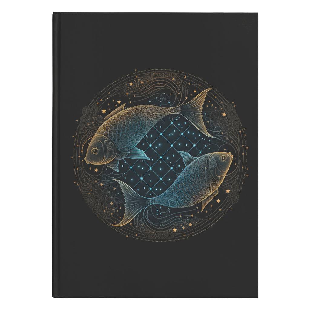 Pisces Zodiac Sign Hardcover Journal Notebook