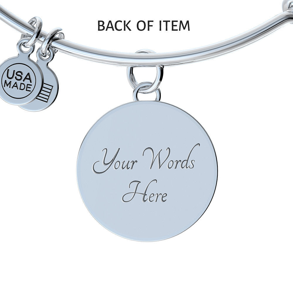 Zodiac Sign Pisces Bangle, Personalize with name, message, words
