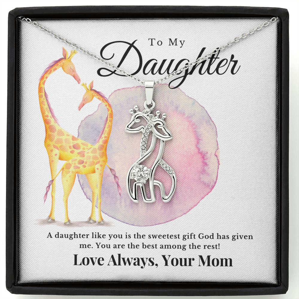 Twin Giraffe Necklace, Love, Gift for Daughter
