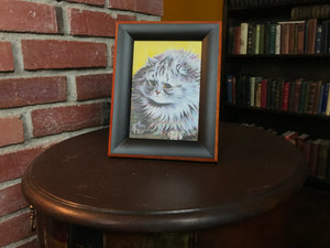 Louise Wain Cat Artwork Framed 5x7