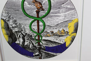 Illuminated Manuscript of Emblemata of Crispijn van de Passe, Esoteric Art, Occult Print, Alchemy Art, Occult Book, Rosicrucian, Free Mason