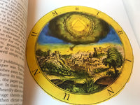 Illuminated Manuscript, Occult Book, Sacred Heart Print, Sacred Geometry Art, Alchemy Print, Free Mason, Rosicrucian, Alchemy Book