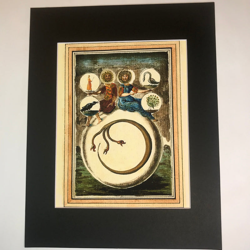 Illuminated Manuscript, Esoteric Art, Sacred Geometry Art, Manly P Hall, Occult Book, Rosicrucian, Free Mason, Alchemy Artwork
