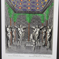 Pfeffel Johann Andreas masterpiece of 18th-century printmaking  from Copper Bible Physica Sacra, Framed 18x24 matted to 13x19 artwork